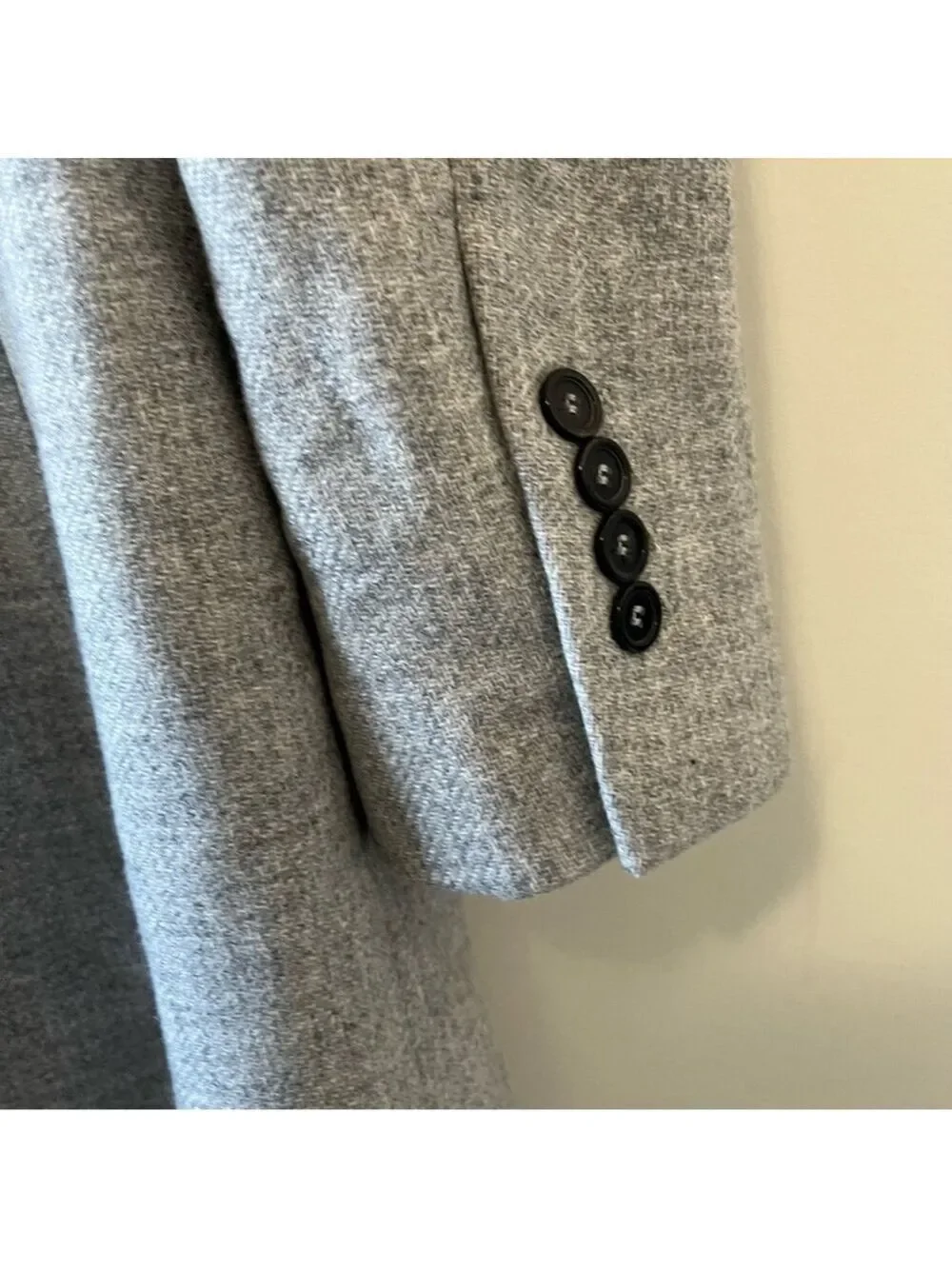 NEW ZARA DOUBLE BREASTED MANTECO PREMIUM QUALITY FABRICS COAT GRAY Sz M - Picture 7 of 12